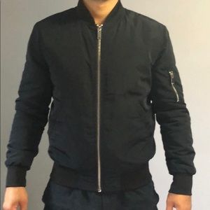 Vince Camuto Men’s Lined Bomber  Navy Jacket